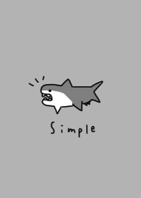 Gray and shark. simple.