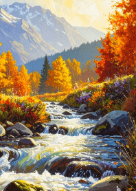 Beautiful autumn stream