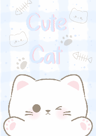 แมวน่ารัก สีฟ้า