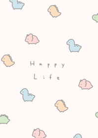 小恐龍 | beige pastel