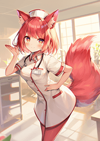 俏皮火辣の紅狐護士❤