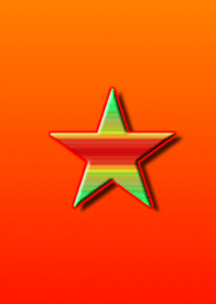 Simple star border Orange