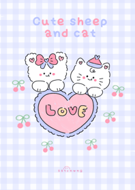 Cute sheep and cat :)