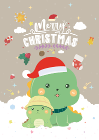 Merry Christmas Candy Cotton Brown