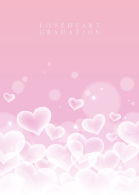 LOVE HEART GRADATION-Pink&White 2