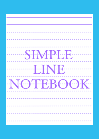 SIMPLE PURPLE LINE NOTEBOOK/BLUE/GREEN