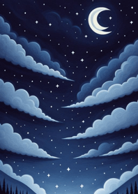 Mountain, Sea, and Moonlit Night 03edaE