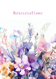 Watercolor Dry Flower-PURPLE-32
