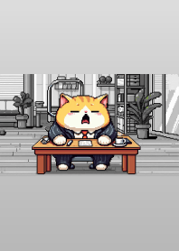 직장인 작은 노란 고양이 -0402189