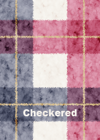 Blanket checkered(red&navy)