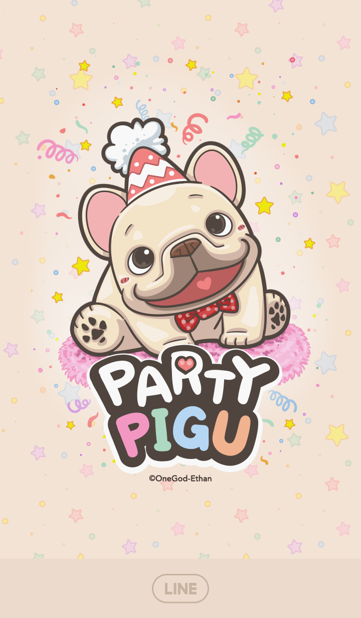French Bulldog PIGU-Happy Party