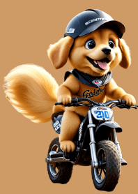 Dog drives motorcycle (JP)