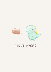 Dinosaur and Meat -beige-