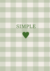 SIMPLE HEART / check matchabeige