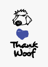 Thank Woof -Vintage- Blue Heart