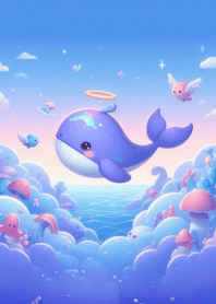 Bright cute little whale n.2