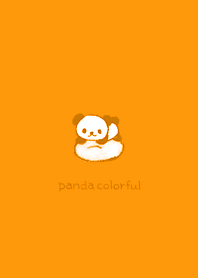 Panda colorful --- Orange & Brown