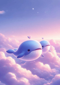 Bright cute little whale n.8