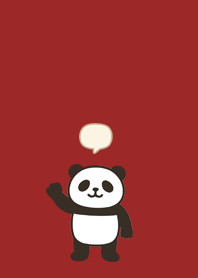 Hand-Waving Panda | Bordeaux Red#1
