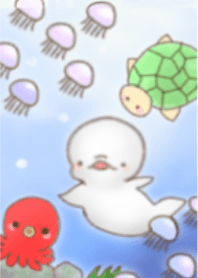 可愛い海の生き物たち