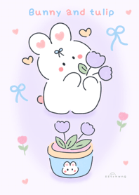 Bunny and tulip :) :) :) :) :) :)