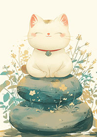 แมวพักผ่อนสไตล์เซน❤️