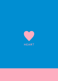 Simple Heart / Pale Pink&Marine Blue