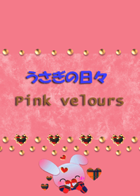 Rabbit daily(Pink velours)