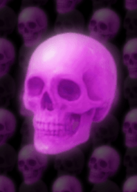 Neon Skull Purple theme