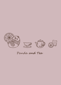 Panda and Tea -smoky pink-