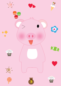 Cute pig theme v.11
