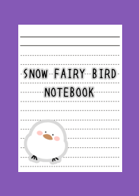 SNOW FAIRY BIRD NOTEBOOK-PURPLE-YELLOWj