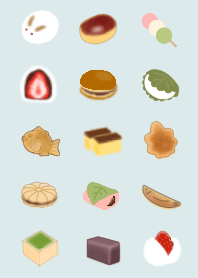 Japanese sweets theme LIGHTBLUE