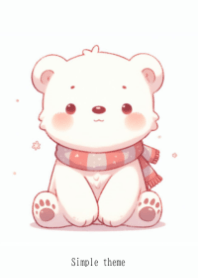 Cute white bear #Simple theme