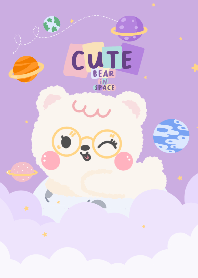 Cute bear in space 5