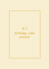 birthday color - June 1