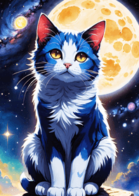 Night Moon Star Cat 430539