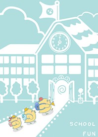 yellow duck school fun-indigo (bw3)