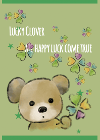 Hijau : Lucky clover dan teddy bear