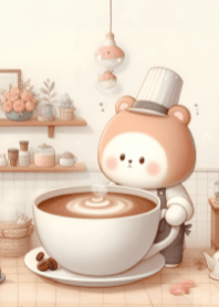 Bear and a Giant Cup of Coffee V.1