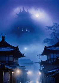 巷弄老街的夜   1C8D79