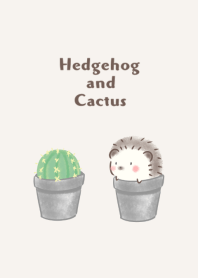 Hedgehog and Cactus -gray-
