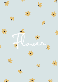 petite flower y - light blue