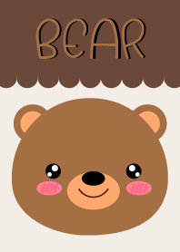 Simple Lovely Brown Bear Theme Vr.2