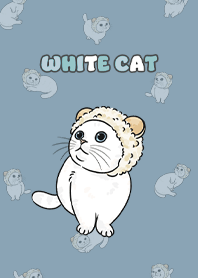 whitecat2 / pale blue