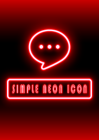 Néon simples ícone-Luz vermelha WV