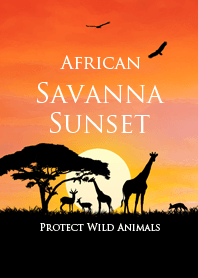 African Savanna Sunset..