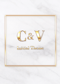 [ C&V ]  Initial Theme Gold White