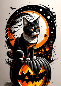 cat halloween 33892a