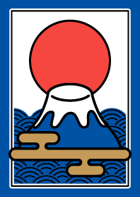 Simple / Mt.Fuji / Blue